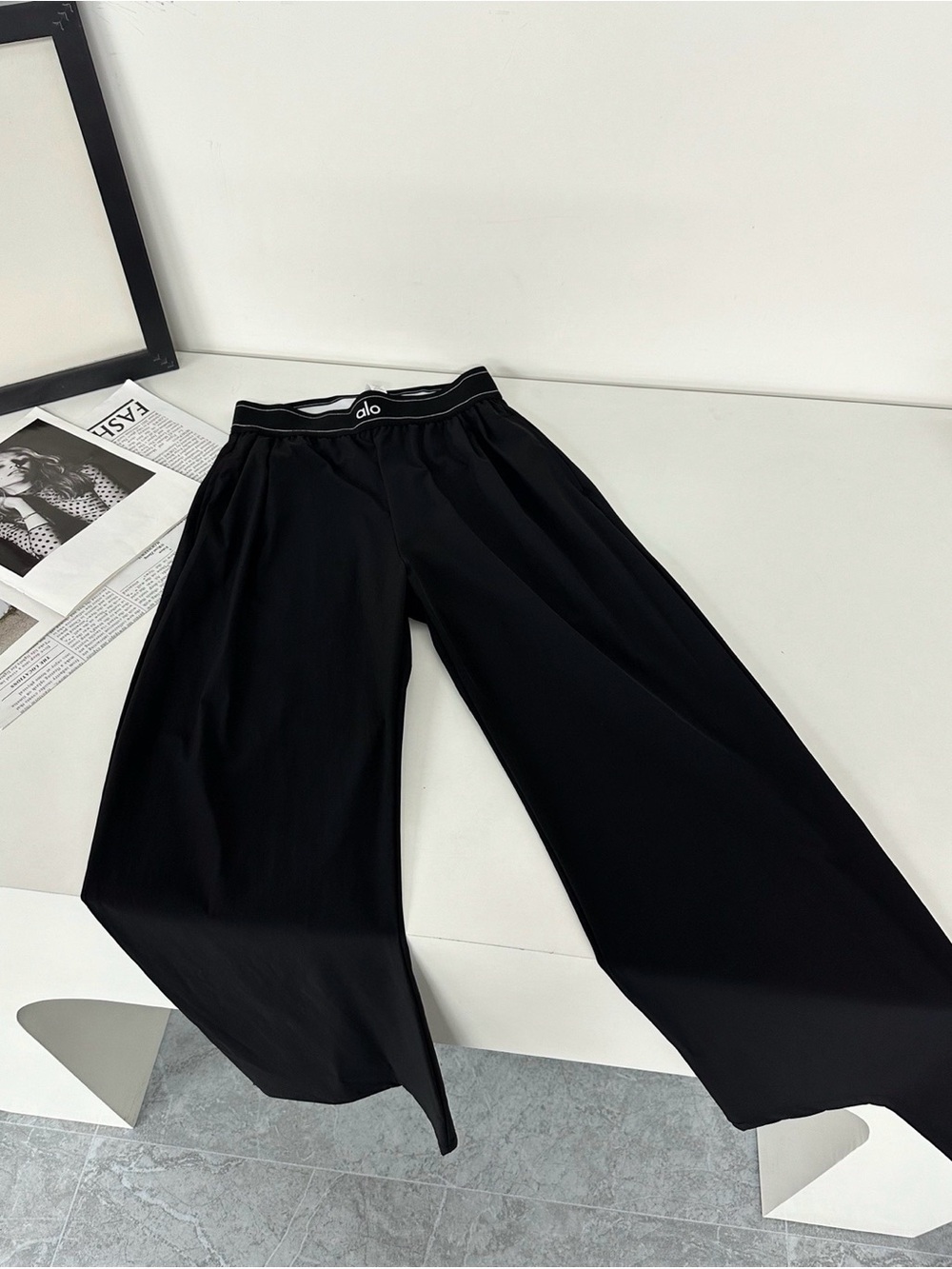 ALO Yoga Women's Black Suit Up Trouser (Regular)❣🔥